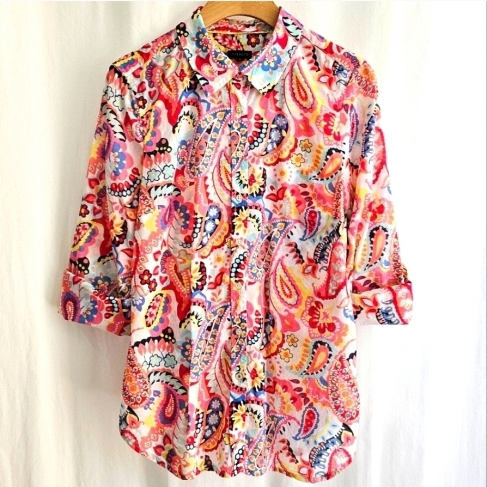 Talbots Multi-Colour Paisley Blouse